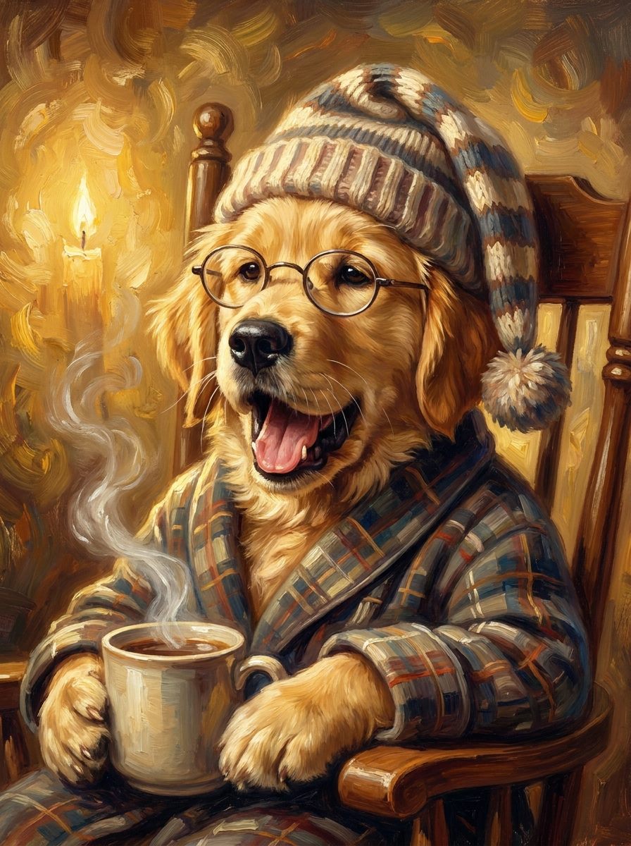 The Old Softie — framed pet portrait