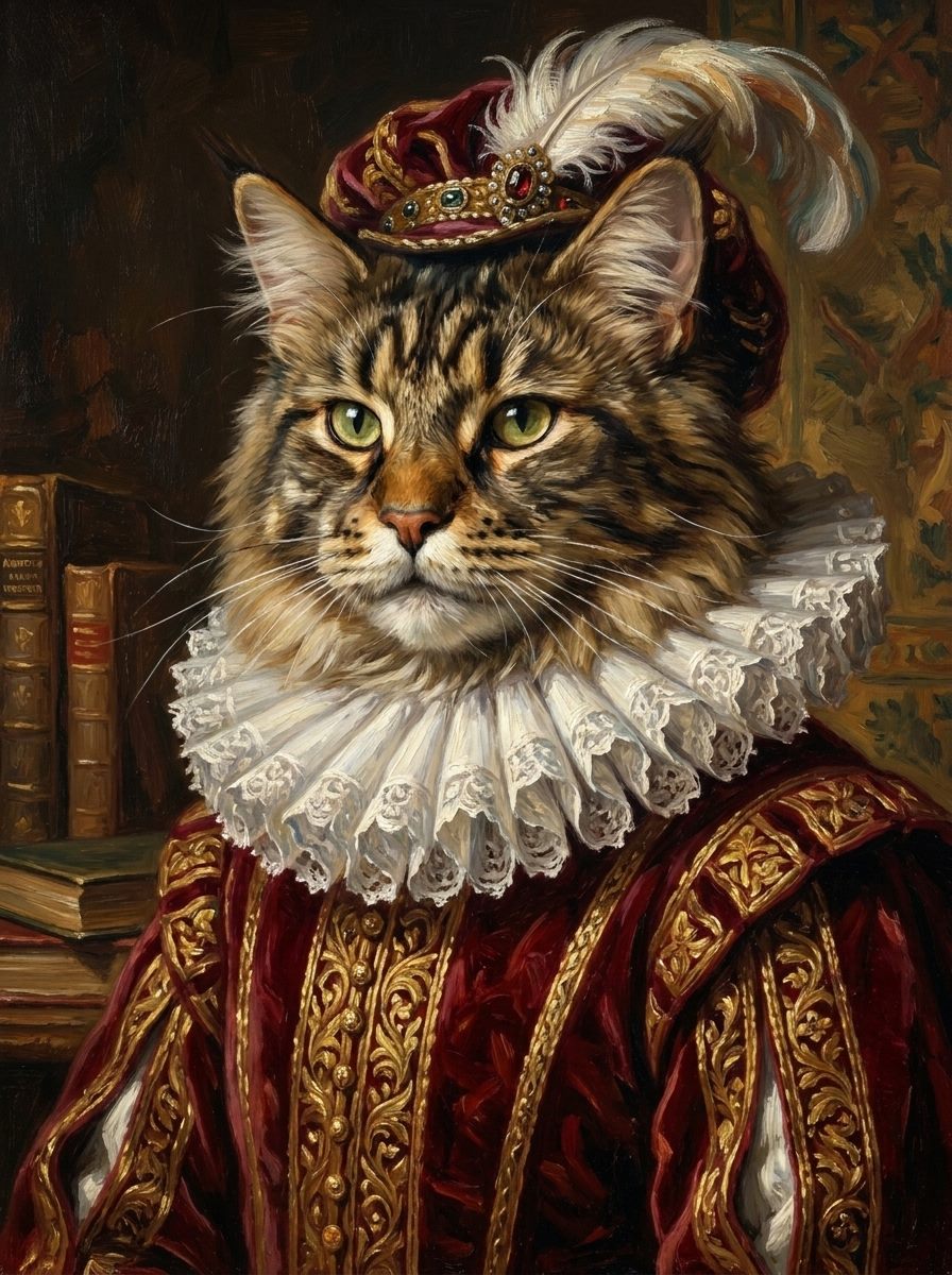 The Sovereign — framed cat portrait