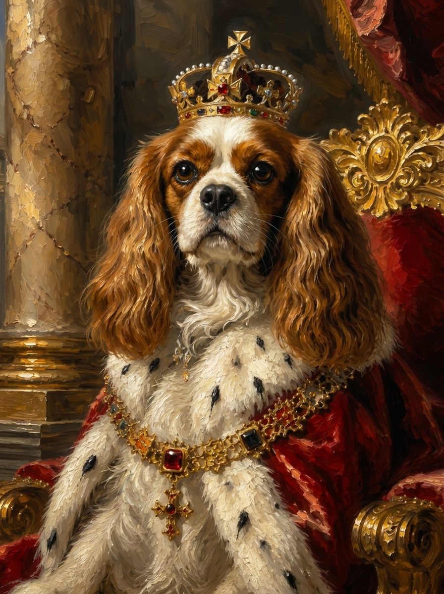 The Sovereign — framed pet portrait